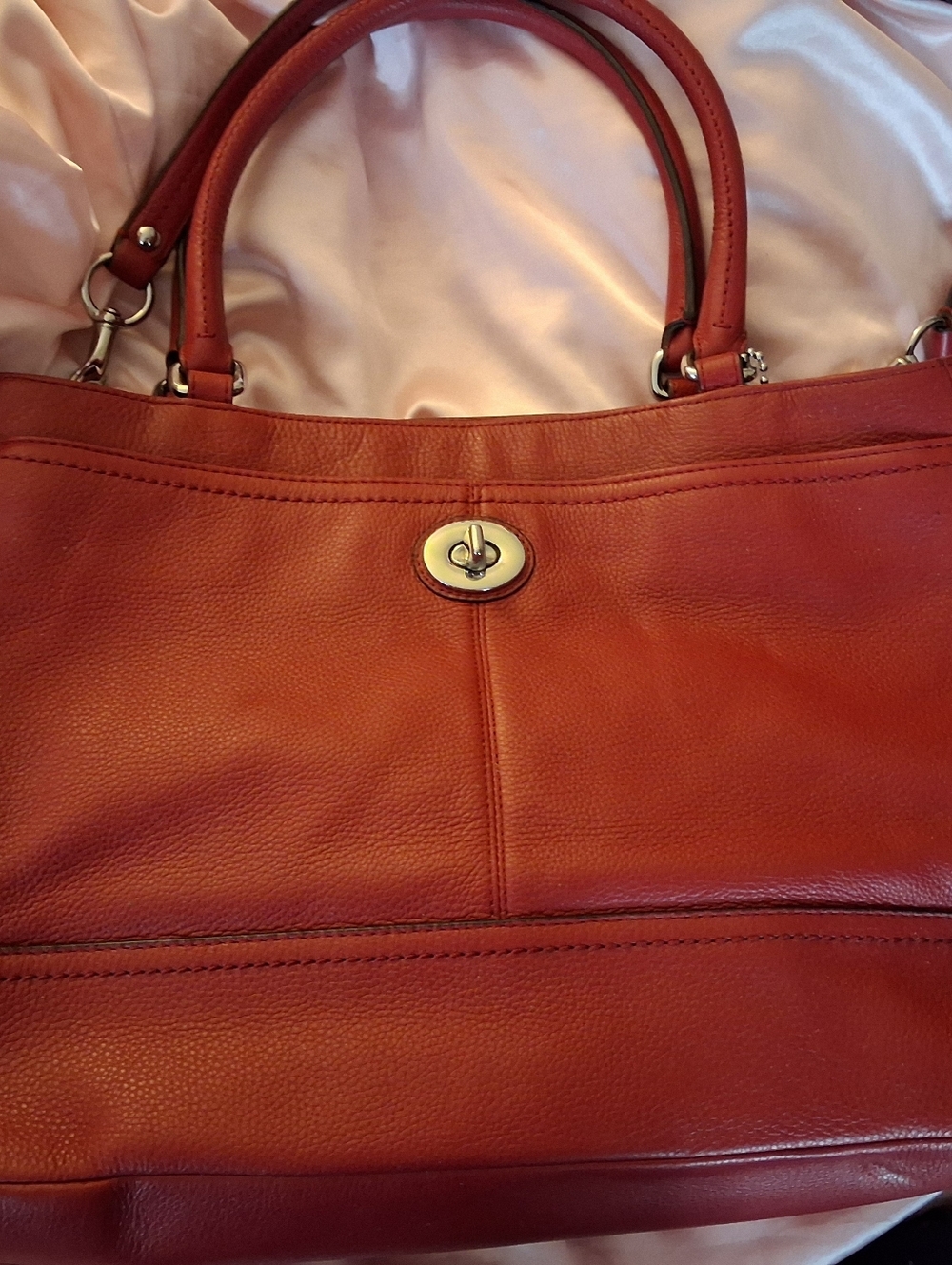Coach Classic Red Genuine Leather Bag